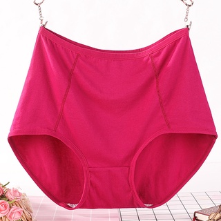 3XL 4XL 5XL 40-115kg Panties Women Plus Size Cotton Soft Underwear Mid  Waist Black Red Pink Beige Purple Big Size