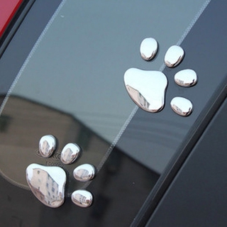 2PC Car Body Cute Footprints Car Cat Dog Footmark Sticker Bear Paw Foot Prints Animal Sticker