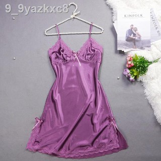 เตรียมการจัดส่ง✼ชุดนอนเซ็กซี่ ผ้าซาตินเนื้อมันเงา  M-XXL