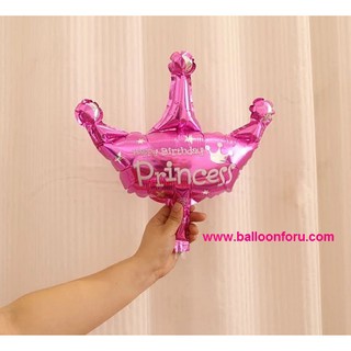 ลูกโป่งวันเกิด Mini Birthday Princess Crown balloon ขนาด 12นิ้ว