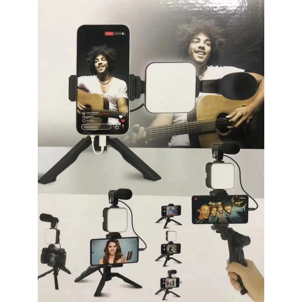 ส่งด่วนๆ AY-49 Smartphone Vlogging Studio Kits เซ็ตถ่าย Vlog ขาตั้ง ที่ ...