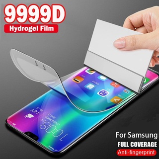 ฟิล์ม Hydrogel เต็มรูปแบบสำหรับ Samsung Galaxy A8 A7 A6 Plus J7 J6 J5 J4 J3 Prime 2018 ป้องกันหน้าจอไม่ใช่แก้ว