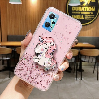 Ready Stock เคส Realme GT Neo 3T / Neo 3 / Neo2 / GT 2 Pro / GT Master Edition New Fashion Soft Case Glitter Transparent with Cute Cartoon Stand Holder Cover เคสโทรศัพท์ RealmeGTNeo3T