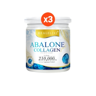 Real Elixir Abalone Collagen (คอลลาเจนจากหอยเป๋าฮื้อ) โปรกระปุกใหญ่ 210 g. 3 กระปุก
