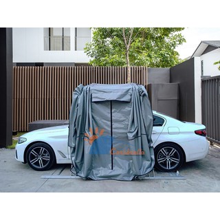 โรงจอดรถสำเร็จรูปพับได้ เต็นท์จอดรถพับได้ CARSBRELLA  รุ่น RAINBOW ไซส์ M สำหรับรถที่มีขนาดกลางทุกรุ่น