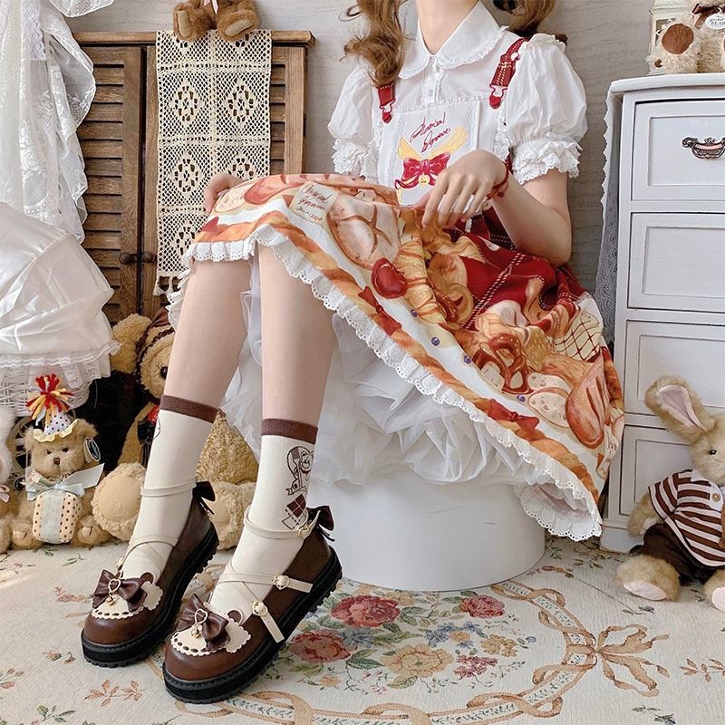 lolita-lolita-น่ารักสาวนุ่มป่าสไตล์วิทยาลัย-jk-ชุด-mary-jane-หัวกลมรองเท้าหนังขนาดเล็กรองเท้าเดียว-small