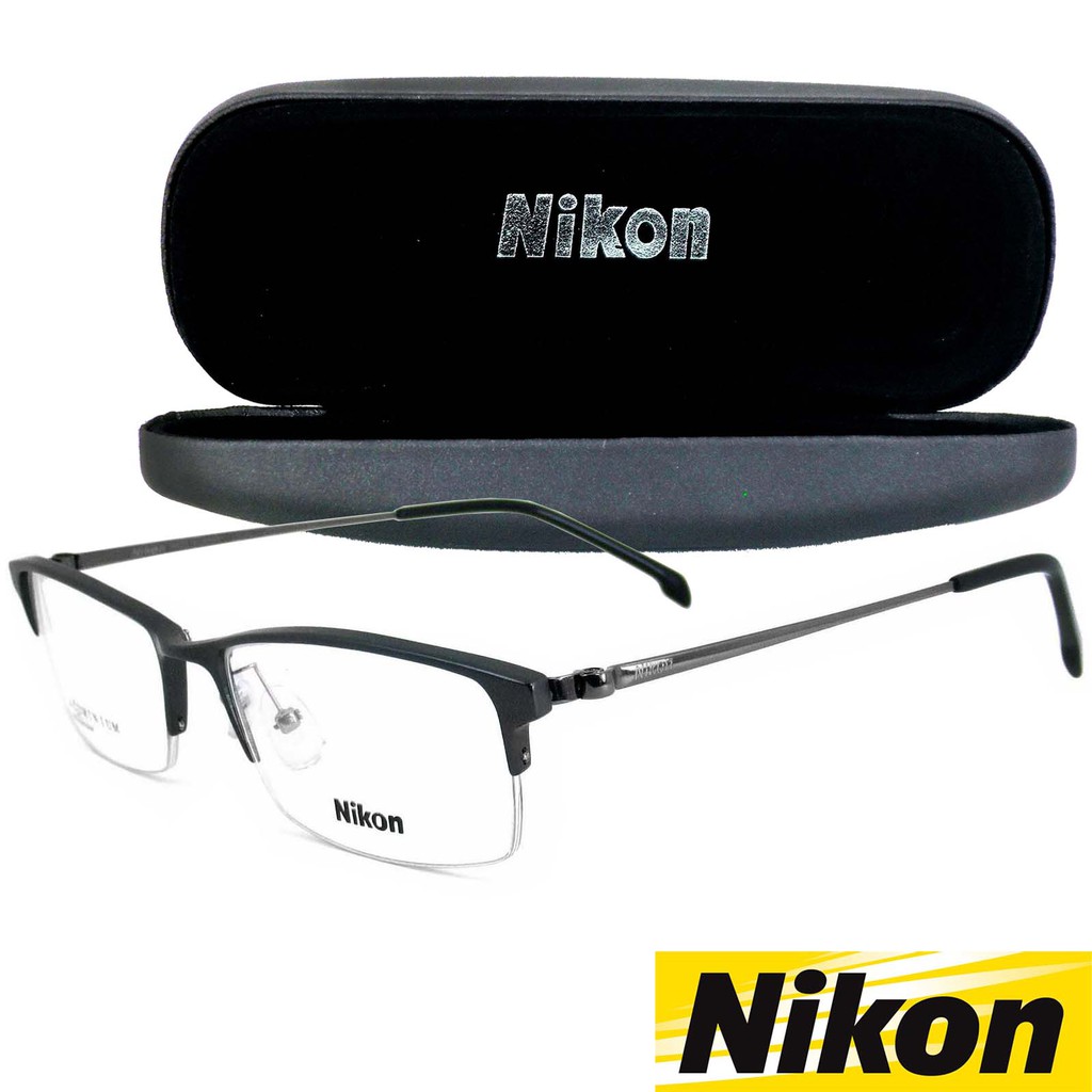 nikon-แว่นตา-รุ่น-2037-กรอบแว่นตา-สำหรับตัดเลนส์-ทรงสปอร์ต-วัสดุ-อลูมิเนียม-aluminium-ขาข้อต่อ-c-2-สีเทา