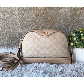 Coach แท้ ✔️ พร้อมส่ง กระเป๋าสะพาย รุ่นไอวี่ ผ้าแจ็กการ์ด | Coach Ivie Crossbody in Signature Jacquard