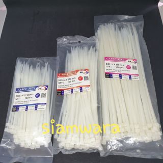 เคเบิ้ลไทด์ cable ties หนวดกุ้ง 6/8/10 นิ้ว (100 เส้น)