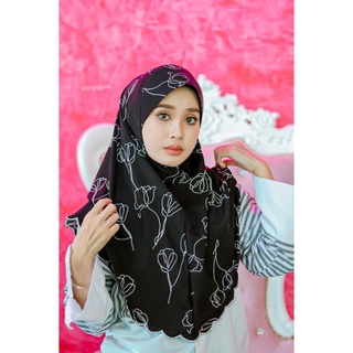 ภาพขนาดย่อของภาพหน้าปกสินค้าสินค้าใหม่ ผ้าคลุมลายดอกทิวลิป ปักสี จากร้าน en_hijab1 บน Shopee
