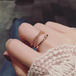 ภาพหน้าปกสินค้า[ COD ] แหวนเพชรสีโรสโกลด์สำหรับผู้หญิง ที่เกี่ยวข้อง