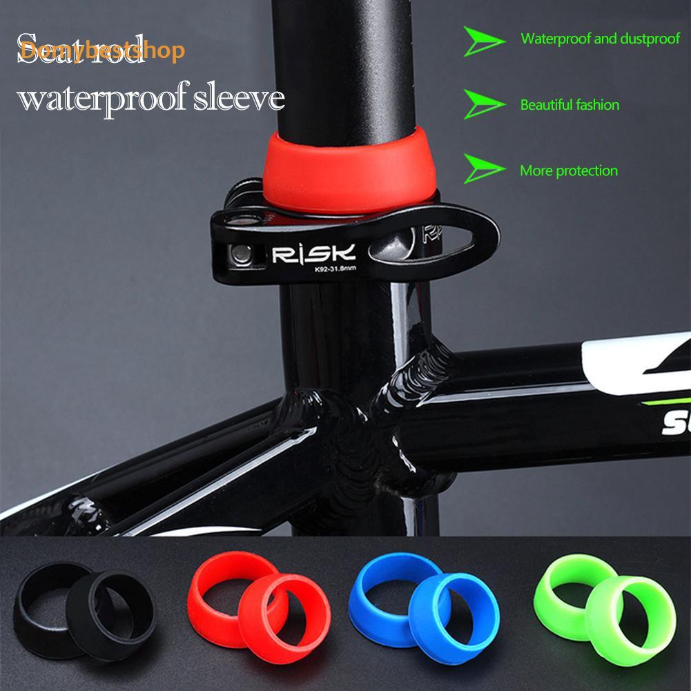 ฅdbฅbike-seat-post-ring-dust-cover-silicone-waterproof-bicycle-seatpost-case