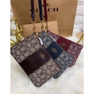 COACH 5476 SMALL WRISTLET IN SIGNATURE JACQUARD