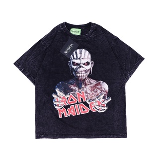 เสื้อยืด โอเวอร์ไซซ์ ลายวง KAOS IRON MAIDEN ของแท้ สําหรับผู้หญิง