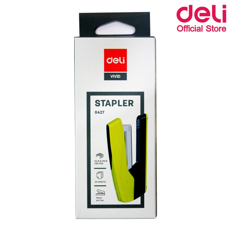 deli-0427-stapler-25-sheets-เครื่องเย็บกระดาษ-25-หน้า-คละสี-1-ชิ้น-ที่เย็บกระดาษ-แม็คเย็บกระดาษ-อุปกรณ์สำนักงาน-แม็ค
