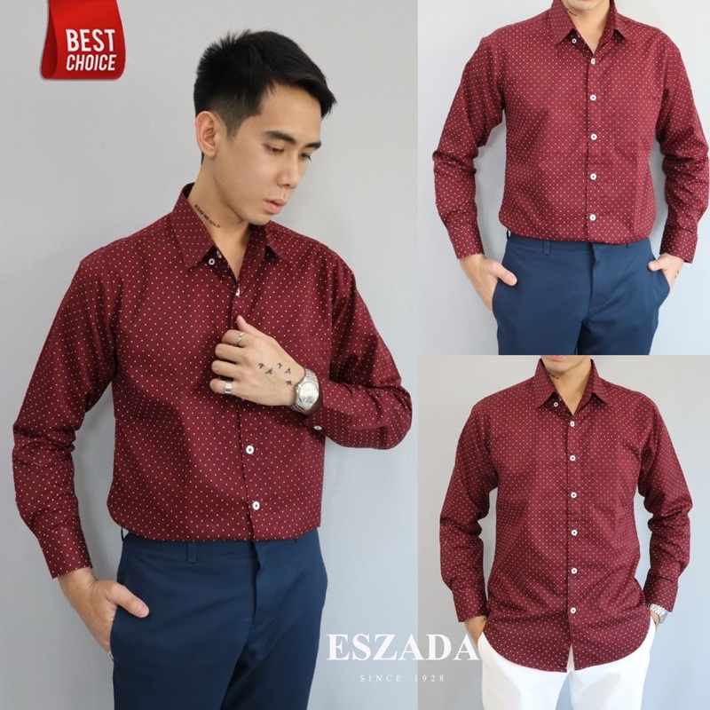 เสื้อเชิ้ตสุภาพบุรุษ-exclusive-polka-dots-premium-eszada-shirt-sl8