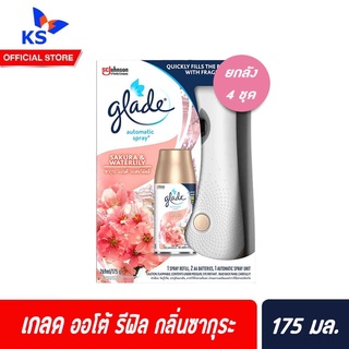 🔥🔥ยกลัง เกลด ออโต้ สเปรย์ เครื่อง 4ชุด Glade automatic spray ออโตเมติก กลิ่น ซากุระ (0462)