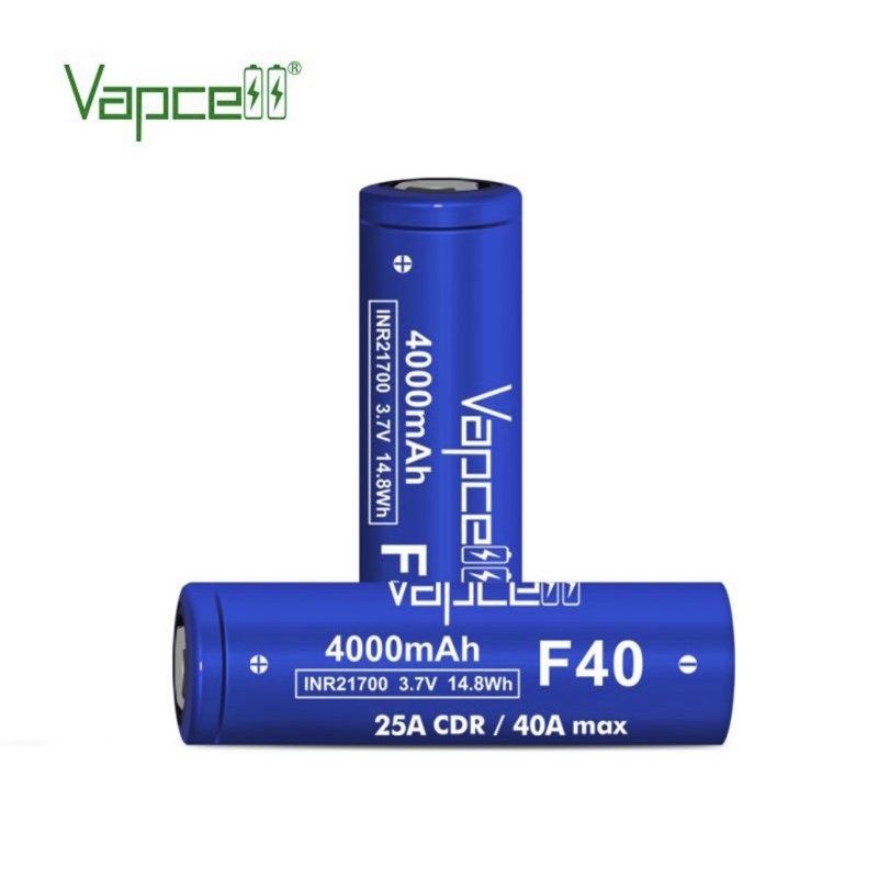 [ของแท้100%ได้ถ่าน2ก้อน]ถ่านชาร์จ Vapcell F40 4000mAh 3.7V 25A CDR/40A ...