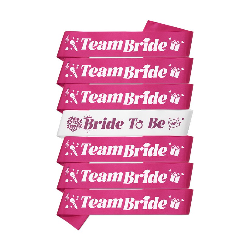 สายคาดเอว-bride-to-be-and-team-bride-6-1-สําหรับเจ้าสาวตกแต่งงานปาร์ตี้