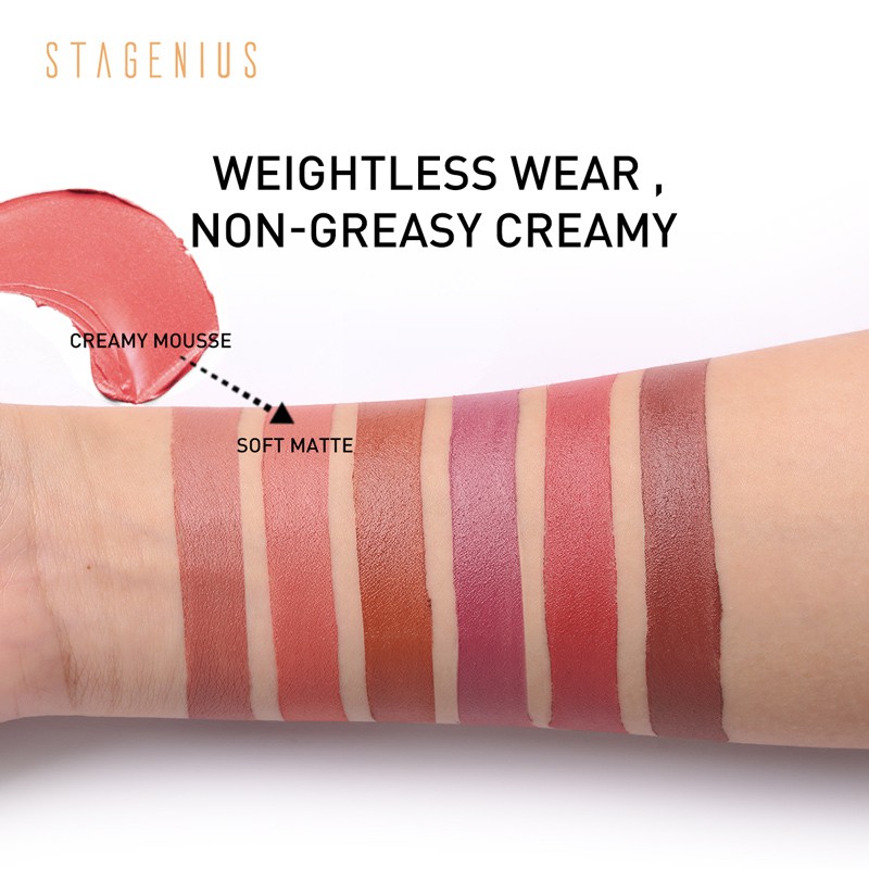 ภาพสินค้าStagenius Soulmatte ลิปสติก เนื้อแมตต์ กันน้ำ 6 สี จากร้าน pinkflash.th บน Shopee ภาพที่ 8