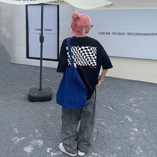 เสื้อยืดคอกลม แขนสั้น ทรงหลวม โอเวอร์ไซซ์ สไตล์เกาหลี สําหรับผู้หญิง