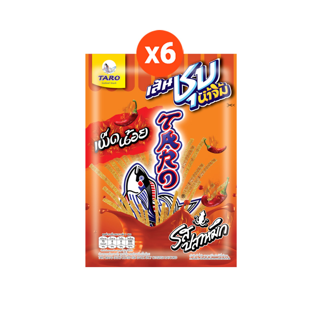 โปรโมชั่น : TARO เส้นชุบน้ำจิ้ม รสปลาหมึก เผ็ดน้อย 18 กรัม แพ็ค 6