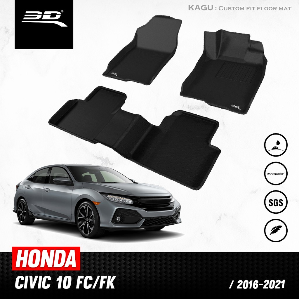 พรมปูพื้นรถยนต์-3d-honda-civic-fc-fk-2016-2021