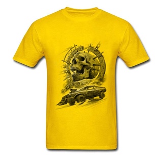 [S-5XL] เสื้อยืด พิมพ์ลายหัวกะโหลก Dead Wasteland สไตล์ฮิปฮอป แนวสตรีท สีเหลือง แฟชั่นสําหรับผู้ชาย