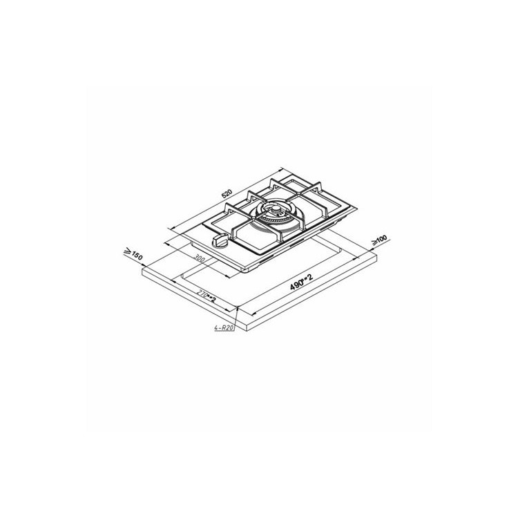 เตาฝังแก๊ส-franke-fh310s301bk-g-30cm-franke-fh310s-301-bk-g-เตาฝัง-เครื่องใช้ไฟฟ้าในครัว-ห้องครัว