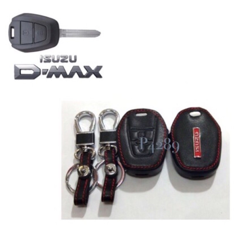 ภาพหน้าปกสินค้าซองหนังหุ้มกุญแจรีโมท สำหรับรถยนต์ ISUZU อิซูซุ รุ่น" ALL NEW D-MAX " ISUZU MU-X " แบบรีโมทธรรมดา 2 ปุ่มกด