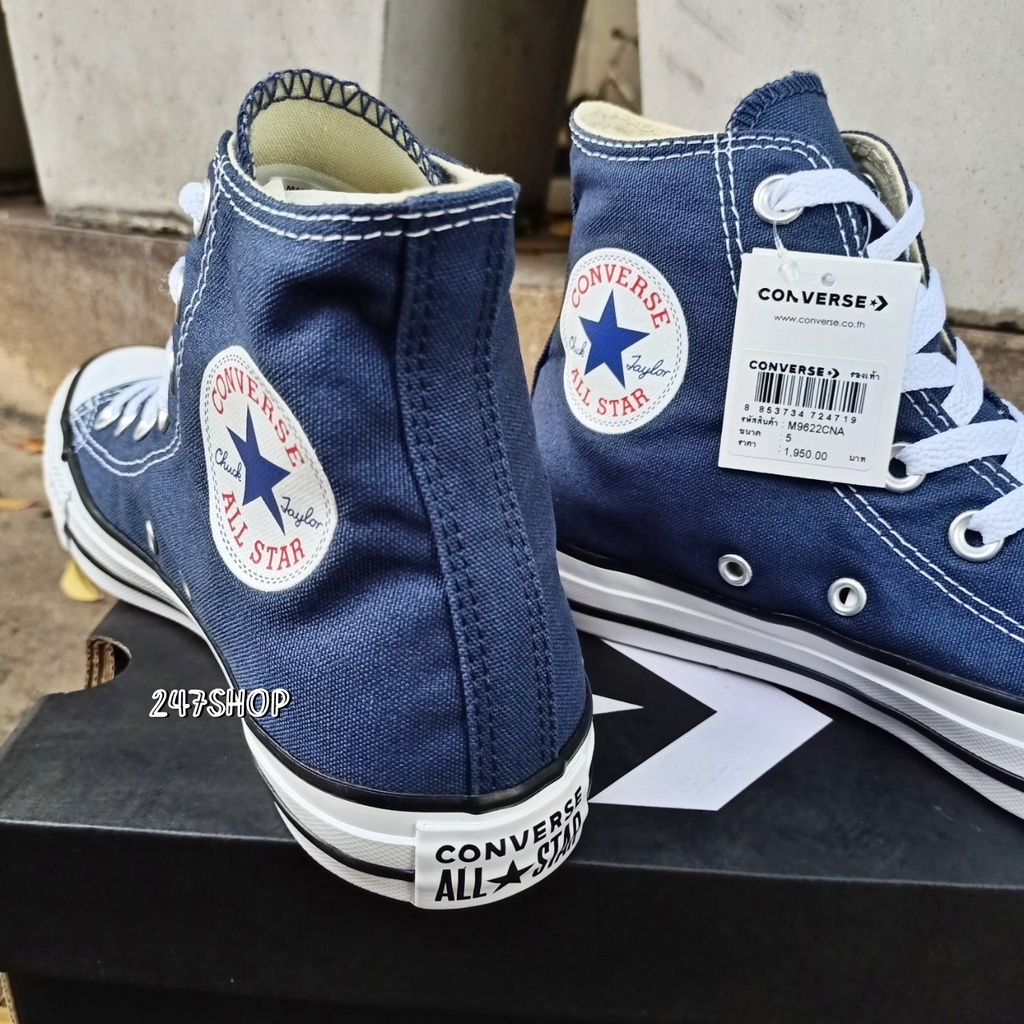 รองเท้าคอนเวิร์สหุ้มข้อ-คอนเวิร์ส-converse-all-star-hi-navy-m9622cna-แท้-100-พร้อมส่ง