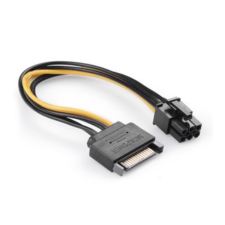 สายแปลง 15pin SATA Power to 6pin PCI Express for Video Card