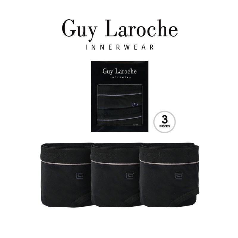 ภาพหน้าปกสินค้าGuy Laroche กางเกงในชาย Pack 3 ชิ้น สีดำ ( Cotton + Spandex ) JUS4019R2BL จากร้าน guylaroche.official บน Shopee