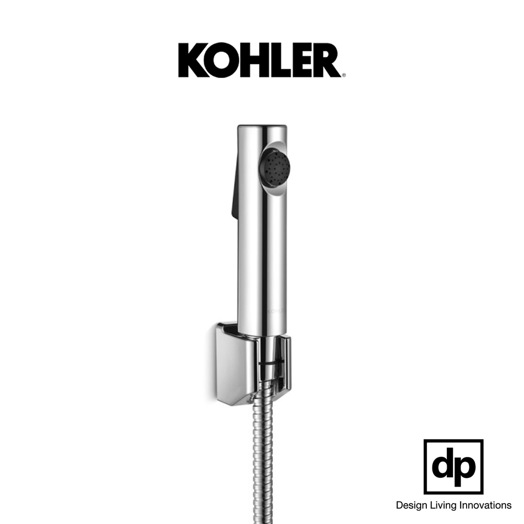 kohler-สายฉีดชำระ-พร้อมสายอ่อน-ขอแขวนเเบบติดผนัง-รุ่น-คัฟ-k-98100x-cp