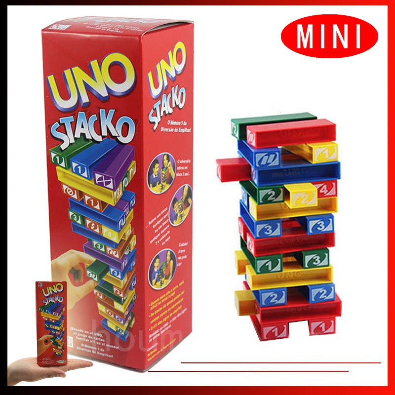 Mini UNO STACKO The Stacking Block เกมกระดาน ขนาดเล็ก เกมสําหรับ ...