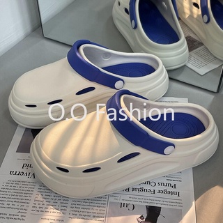 O.O fashion  O.O Fashion รองเท้าแตะ รองเท้าหลุม พิเศษ ins รุ่นใหม่ High quality EF22093011-White and Blue-44-45 37Z230910