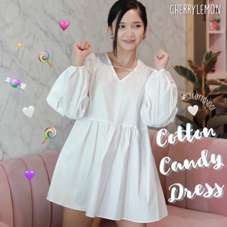 Cotton Candy Dress 🍭 เดรสพองๆสไตล์เกาหลี CL001 : CHERRYLEMON