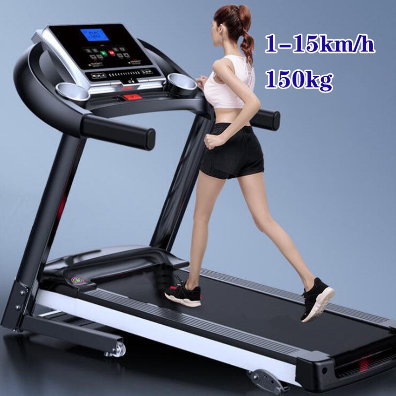 cacioo-ลู่วิ่งไฟฟ้า-ลู่วิ่งพับอเนกประสงค์ในครัวเรือน-ลู่วิ่ง-treadmills-ลู่วิ่งฟิตเนส-สายพาน48cm-สปริงโช๊คใหญ่-15km-h