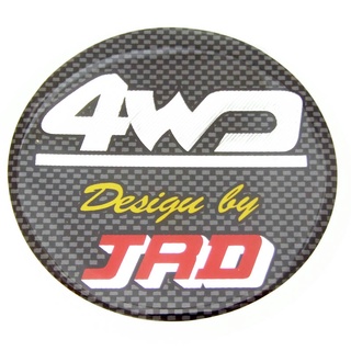 ราคาต่อ 2 ดวง สติกเกอร์ 4WD JRD สติกเกอร์เรซิน sticker rasin ขนาด 73 มิล