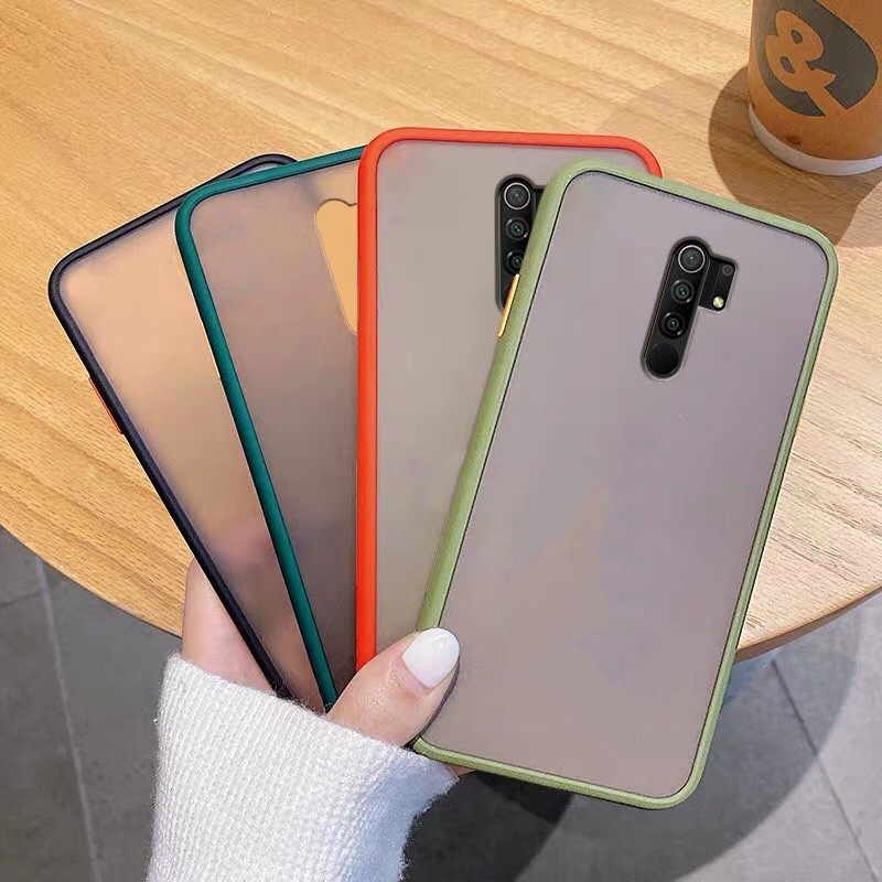 ส่งจากไทย Case Redmi 9 เคสกันกระแทก ปุ่มสีผิวด้าน ขอบนิ่มหลังแข็ง 