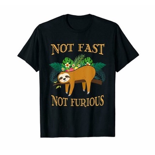 ROUND คอลูกเรือเสื้อยืดลําลอง แขนสั้น คอกลม ทรงหลวม ลาย Not Fast Not Furious Sloth สําหรับผู้ชาย ไซซ์ 4952M
-4XL