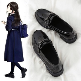 ภาพขนาดย่อของภาพหน้าปกสินค้า️พร้อมส่ง  ญี่ปุ่นรองเท้าหนังขนาดเล็กผู้หญิงย้อนยุคสไตล์อังกฤษโลฟเฟอร์3cmใหม่jkชุดshoes จากร้าน moonjuh656 บน Shopee ภาพที่ 1