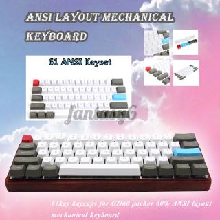 คีย์บอร์ด 61 คีย์ ansi oem profiles หนา pbt สําหรับคีย์บอร์ด 60%