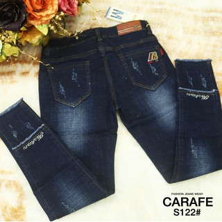 กางเกงยีนส์ CARAFE รุ่นS122# น้ำกรม กางเกงยีนส์ กางเกงยีนส์ผู้หญิง กางเกงยีนส์เข้ารูป กางเกงยีนส์ขายาว กางเกงยีนส์ขาเดฟ
