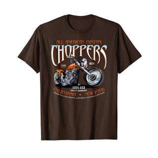 เสื้อยืดวินเทจเสื้อยืดลําลอง ผ้าฝ้าย พิมพ์ลายรถจักรยานยนต์ All Choppers Mc แฟชั่นสําหรับผู้ชายS-4XL