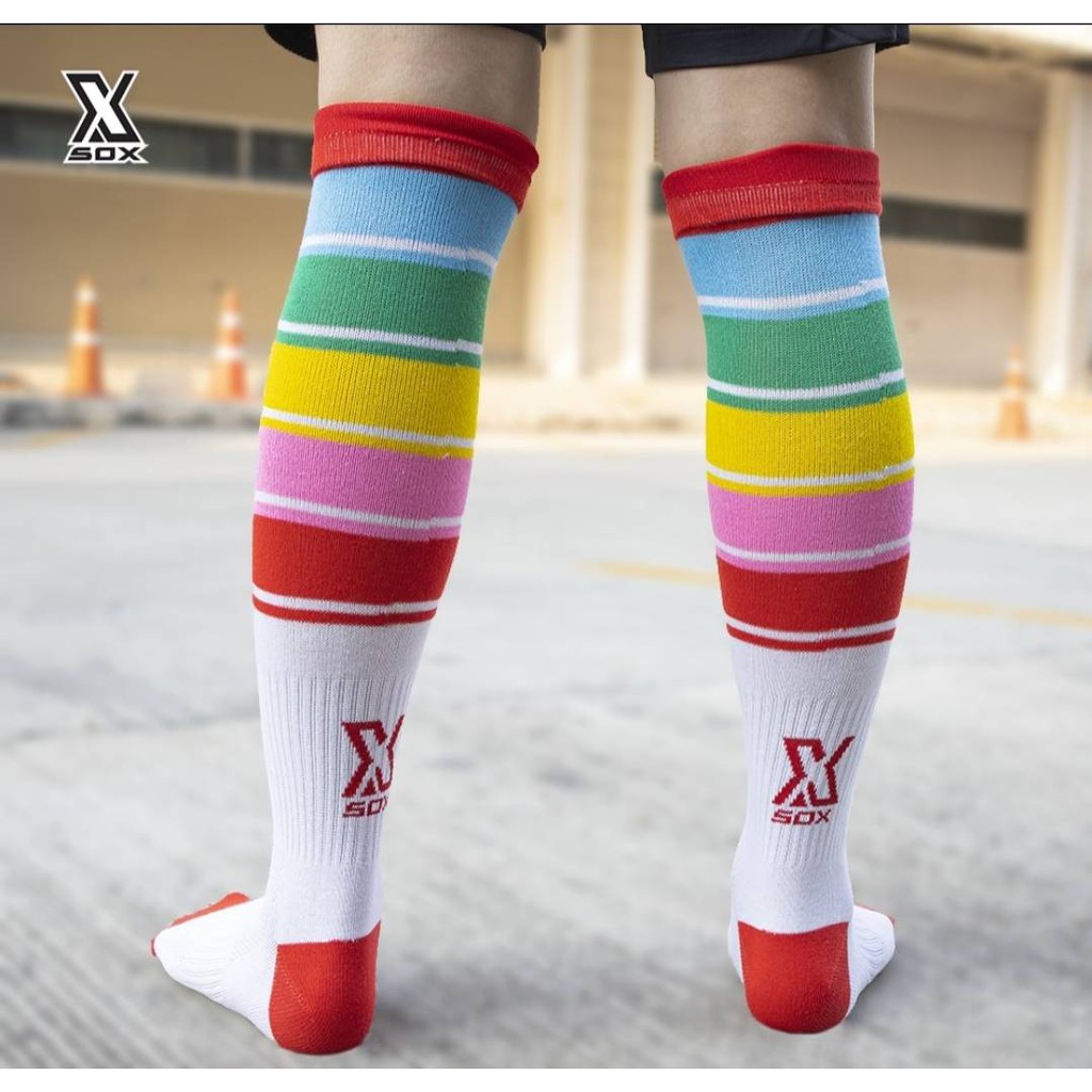 ถุงเท้าฟุตบอลเบสิค-เรนโบว์-sox-sox20002