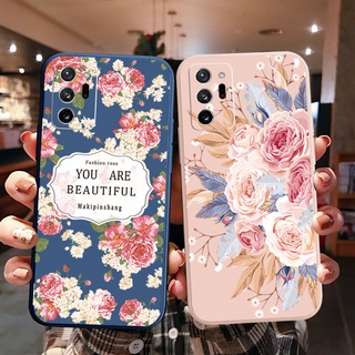 เคสโทรศัพท์มือถือ ทรงสี่เหลี่ยม ลายดอกไม้ หรูหรา สําหรับ Samsung Galaxy Note 20 Ultra A30 A20 A50S A10