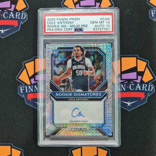 2020 Panini Prizm Cole Anthony Mojo Prizm Autograph /25 PSA 10 POP 2 10/10