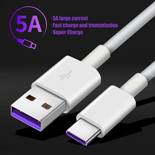 [Super Charging] VIVO V21e V21 5G V20 Pro SE V19 V17 V15 Pro Fast Charge 5A USB Type C Cable Data Line Mobile Phone Charging Wire White