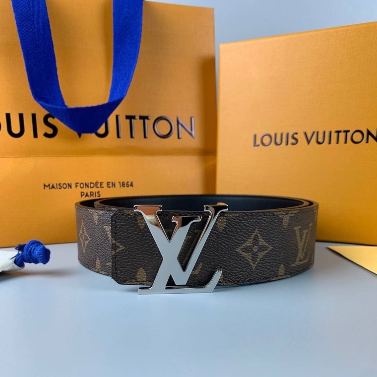 SLUM LTD  Louis Vuitton Signature Belt Monogram Chains 35MM Brown/Orange
